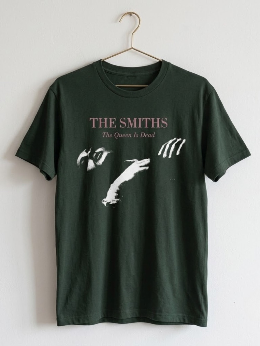 The Smiths 'The Queen Is Dead' Band Dark Green Graphic Tee